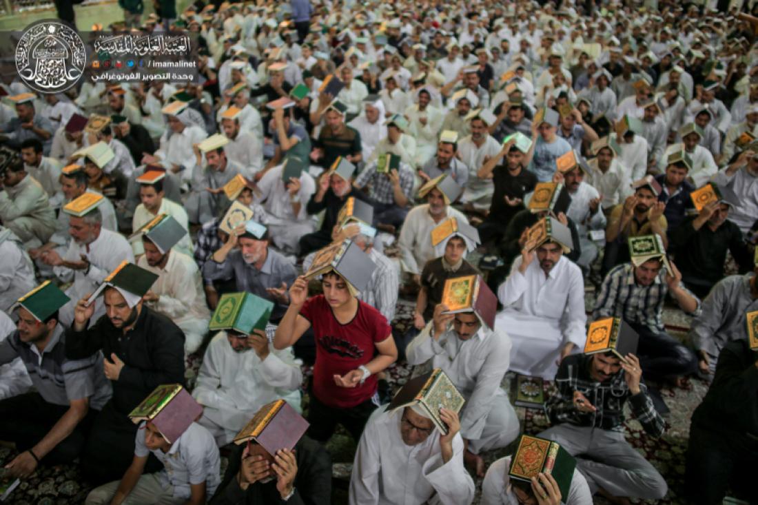 تقرير مصور : اعمال الليلة الثالثة من ليالي القدر المباركة في الصحن العلوي المطهر  | 