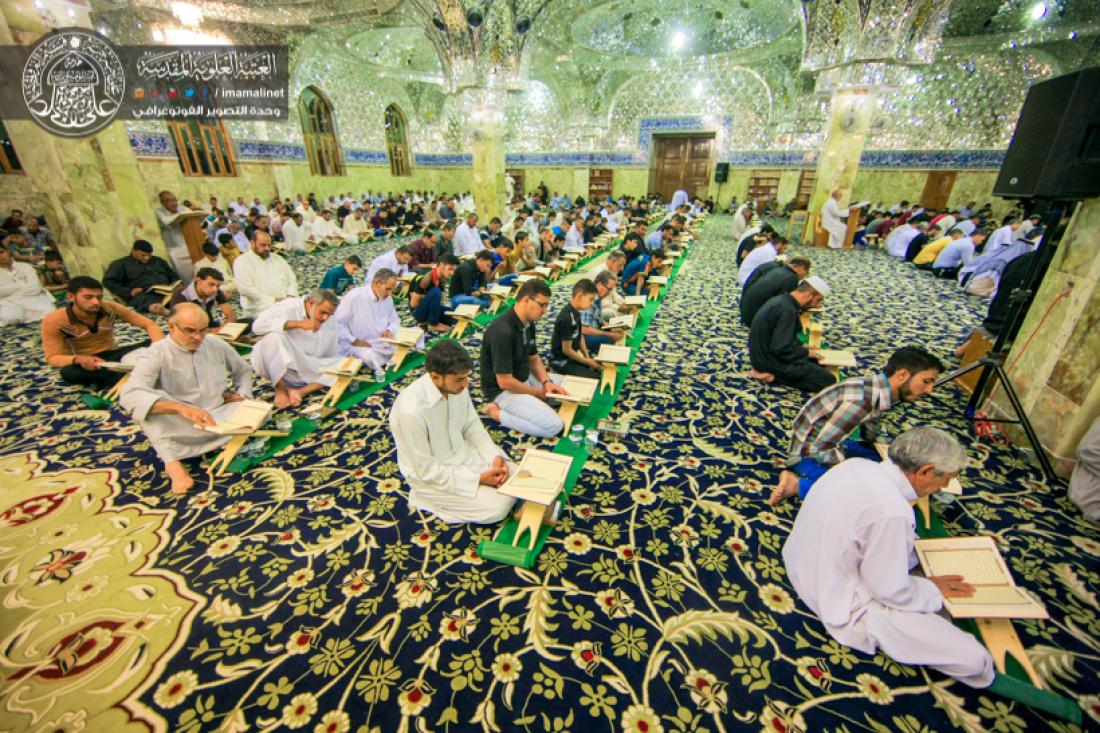 تقرير مصور : الختمة القرانية الرمضانية السنوية في مسجد الكوفة المعظم  | 