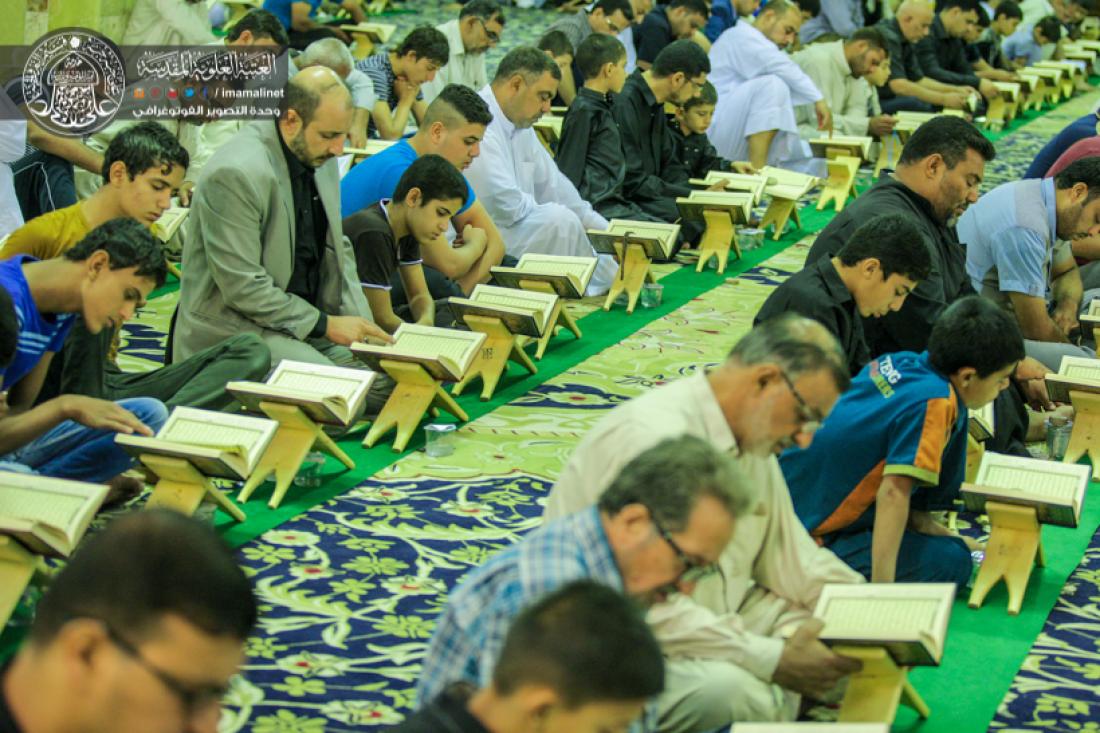 تقرير مصور : الختمة القرانية الرمضانية السنوية في مسجد الكوفة المعظم  | 