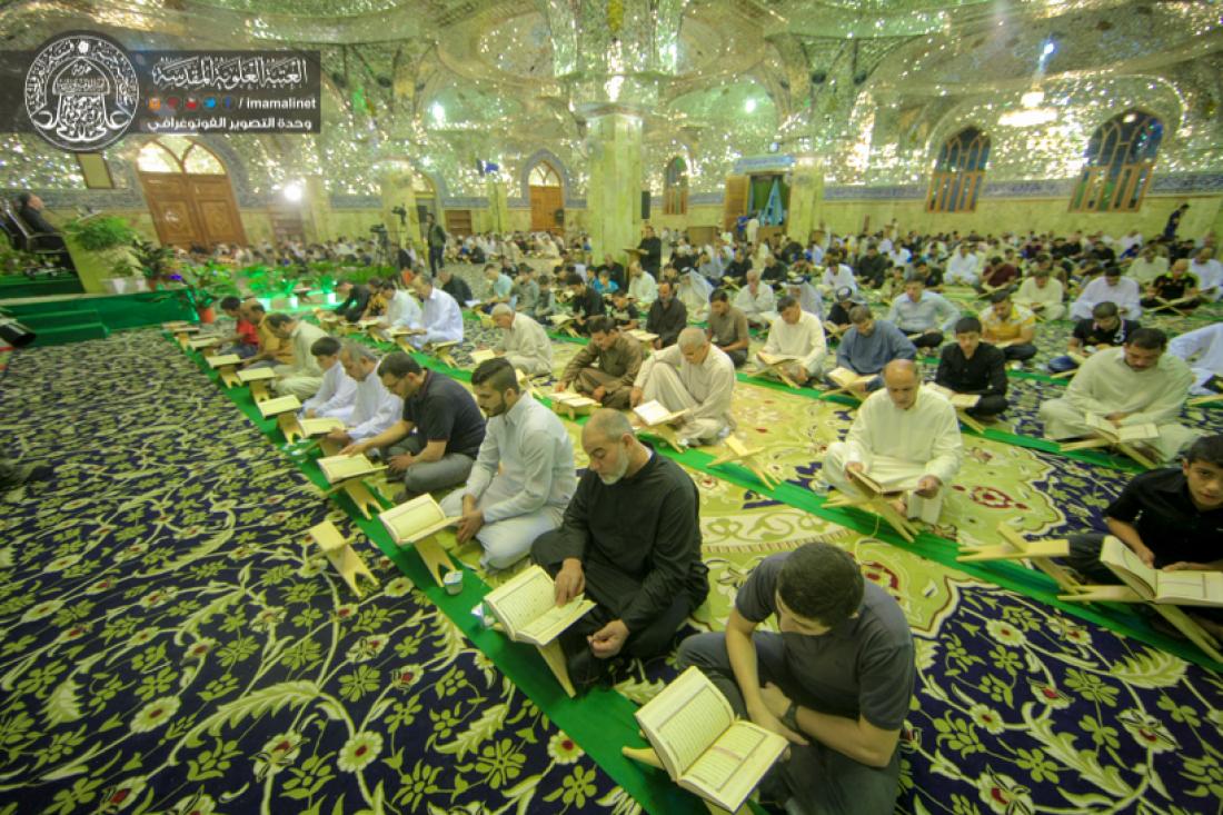 تقرير مصور : الختمة القرانية الرمضانية السنوية في مسجد الكوفة المعظم  | 