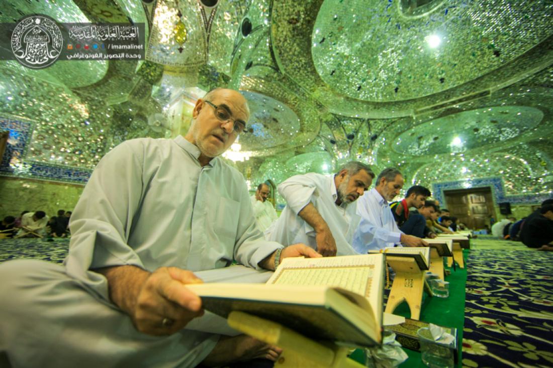 تقرير مصور : الختمة القرانية الرمضانية السنوية في مسجد الكوفة المعظم  | 