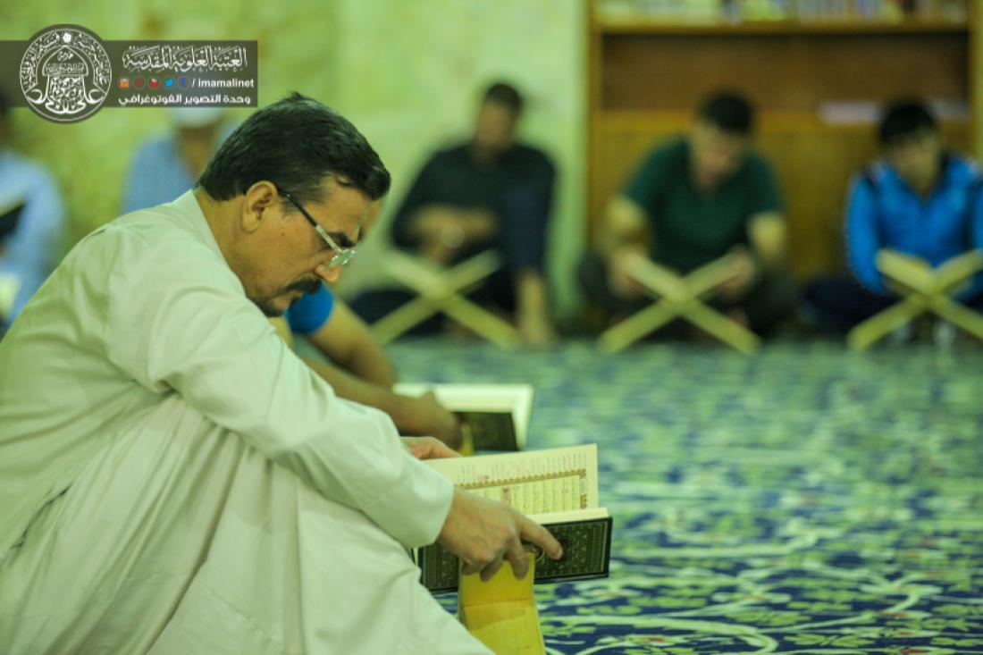 تقرير مصور : الختمة القرانية الرمضانية السنوية في مسجد الكوفة المعظم  | 