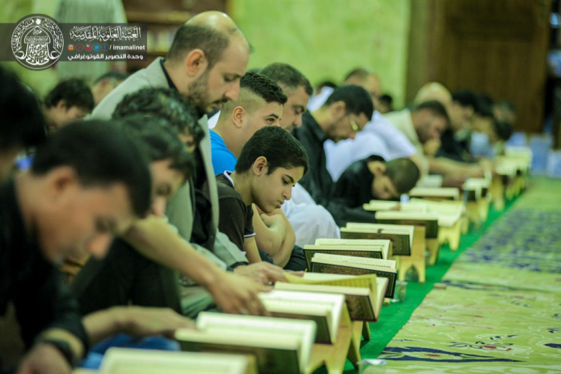 تقرير مصور : الختمة القرانية الرمضانية السنوية في مسجد الكوفة المعظم  | 