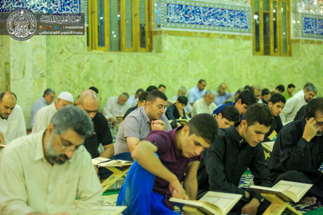 تقرير مصور : الختمة القرانية الرمضانية السنوية في مسجد الكوفة المعظم  | 