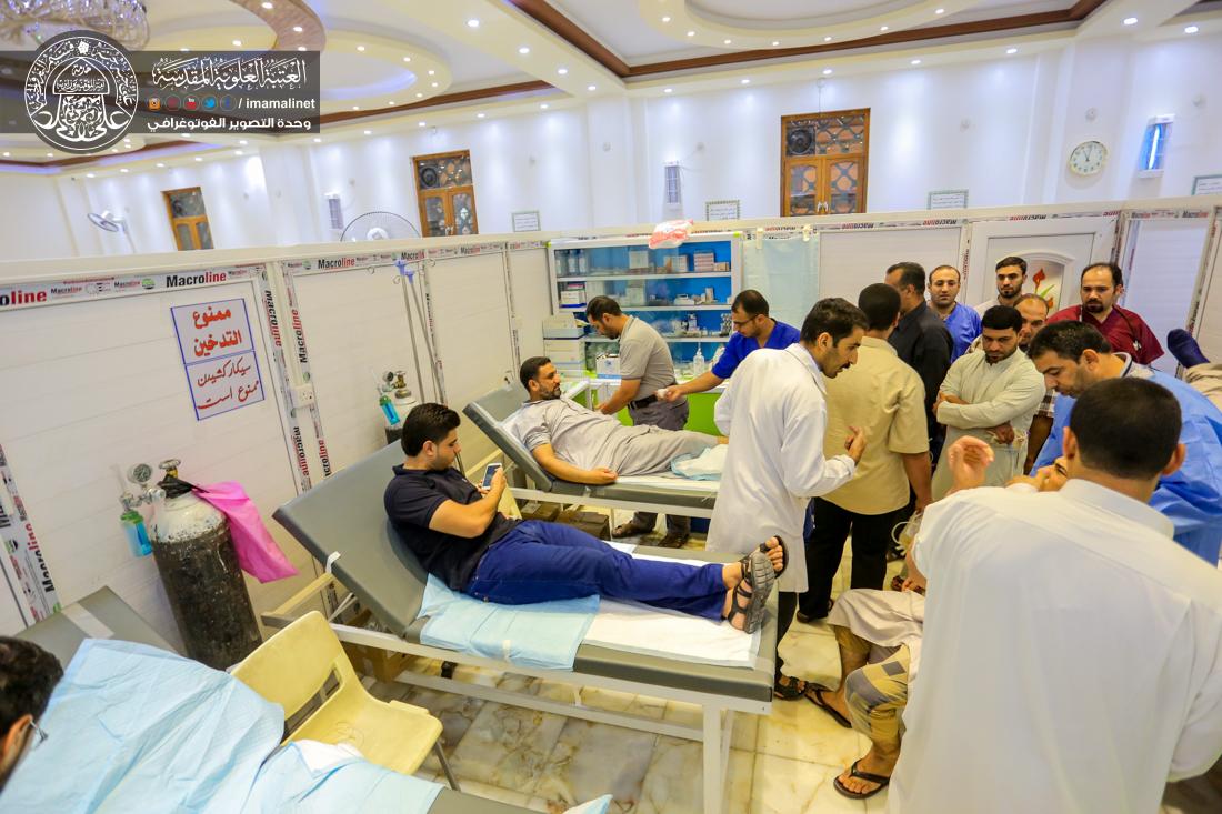 تقرير مصور : حملة التبرع بالدم لجرحى الحشد الشعبي في مستوصف العتبة العلوية المقدسة  | 
