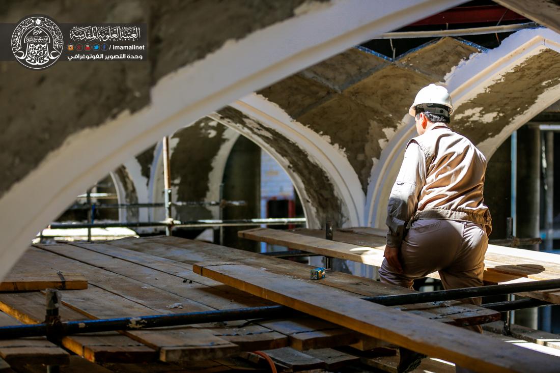 تقرير مصور : استمرار العمل المتواصل في مشروع صحن السيدة فاطمة الزهراء سلام الله عليها التابع للعتبة العلوية المقدسة  | 