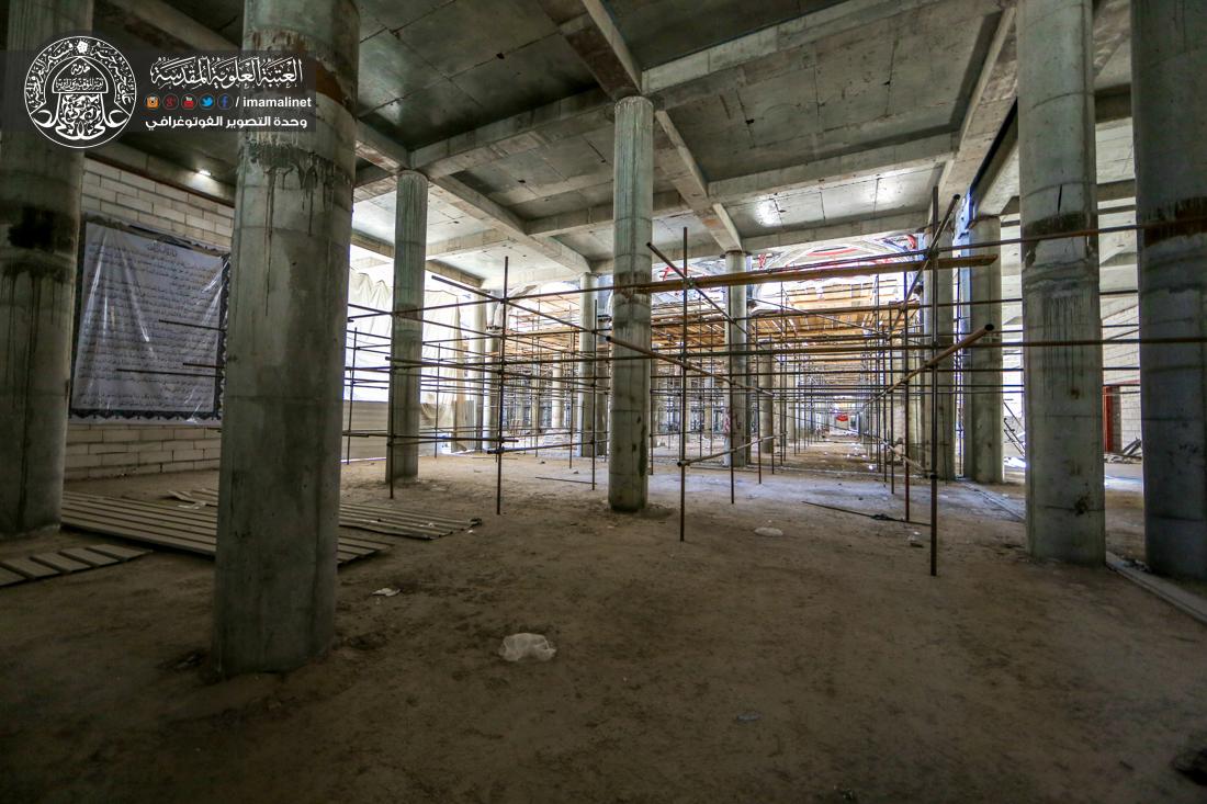 تقرير مصور : استمرار العمل المتواصل في مشروع صحن السيدة فاطمة الزهراء سلام الله عليها التابع للعتبة العلوية المقدسة  | 