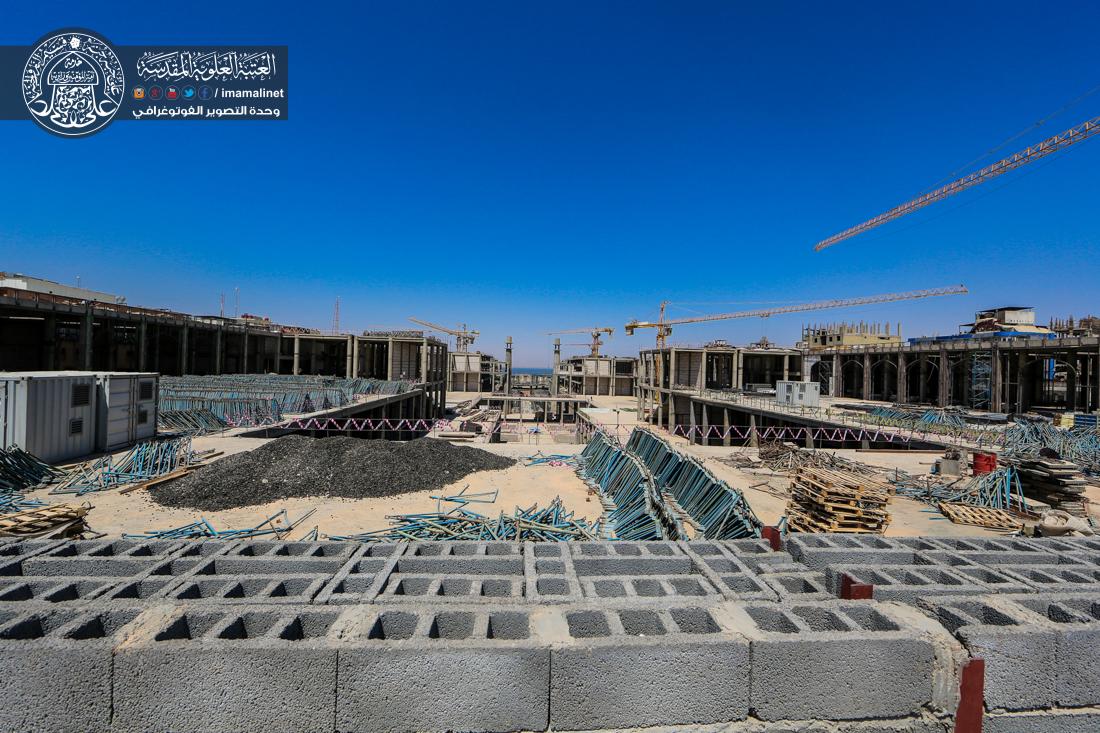 تقرير مصور : استمرار العمل المتواصل في مشروع صحن السيدة فاطمة الزهراء سلام الله عليها التابع للعتبة العلوية المقدسة  | 