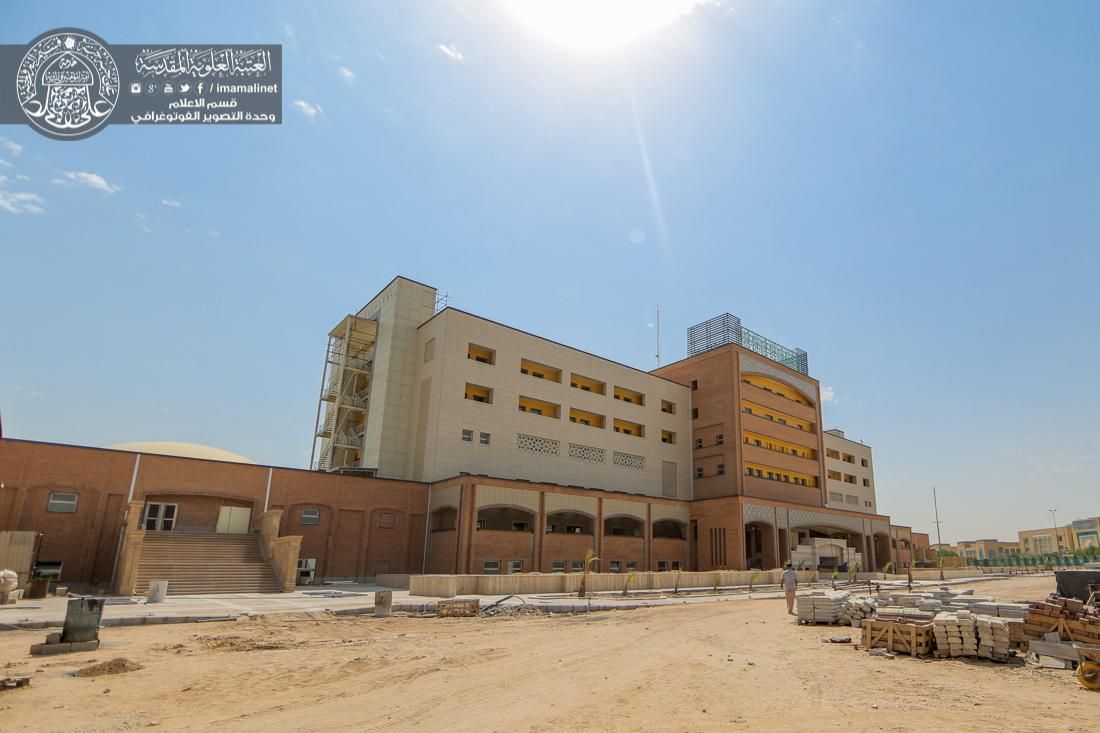 تقرير مصور : ما زال العمل مستمر في مستشفى الامام علي سلام الله عليه التابعة الى العتبة العلوية المقدسة  | 
