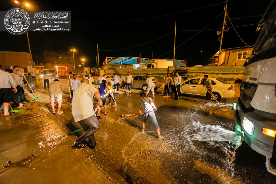 تقرير مصور : الامانة العامة للعتبة العلوية تقوم بحملة تنظيف شوارع المدينة القديمة  | 