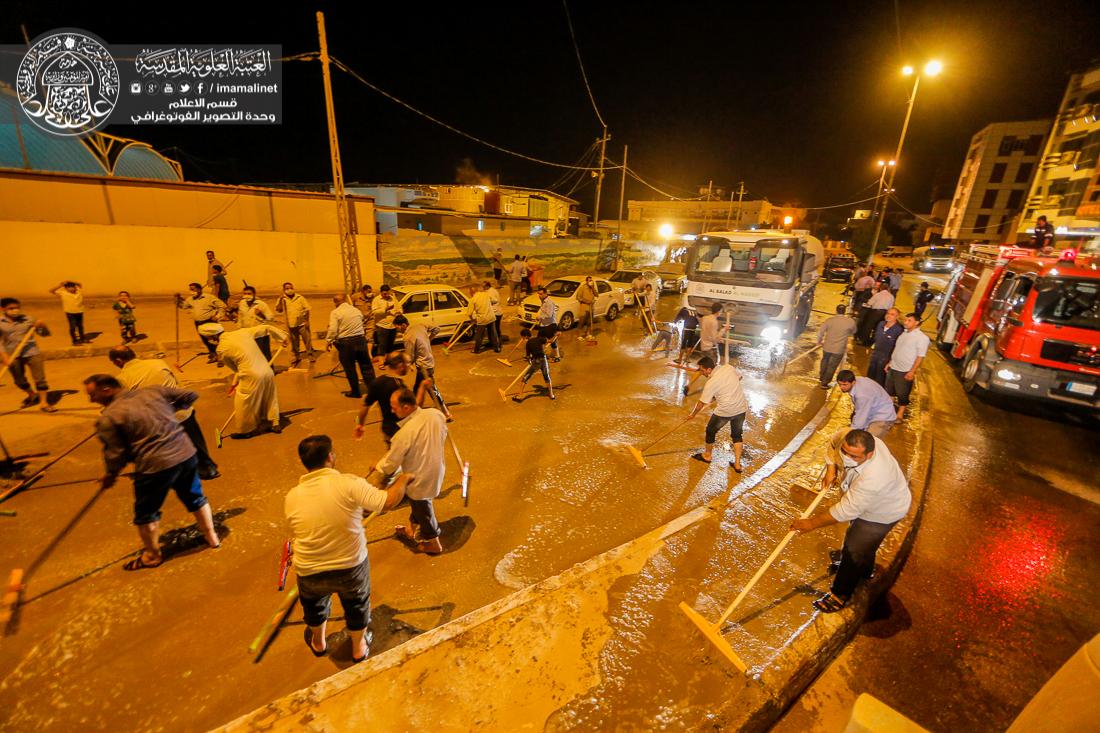 تقرير مصور : الامانة العامة للعتبة العلوية تقوم بحملة تنظيف شوارع المدينة القديمة  | 