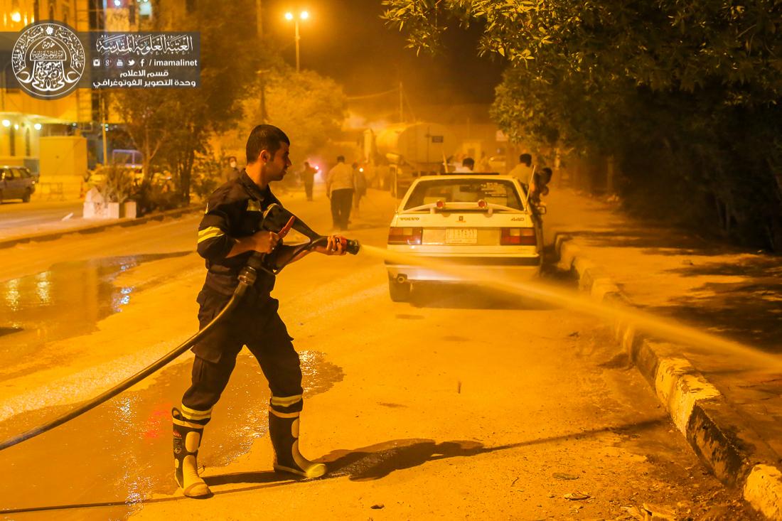 تقرير مصور : الامانة العامة للعتبة العلوية تقوم بحملة تنظيف شوارع المدينة القديمة  | 