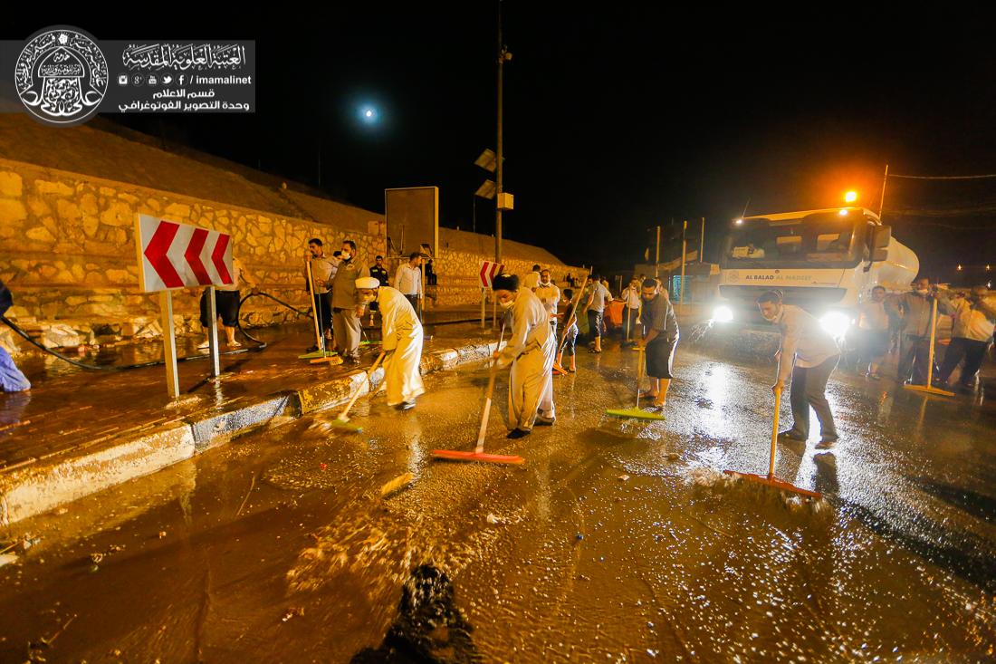 تقرير مصور : الامانة العامة للعتبة العلوية تقوم بحملة تنظيف شوارع المدينة القديمة  | 