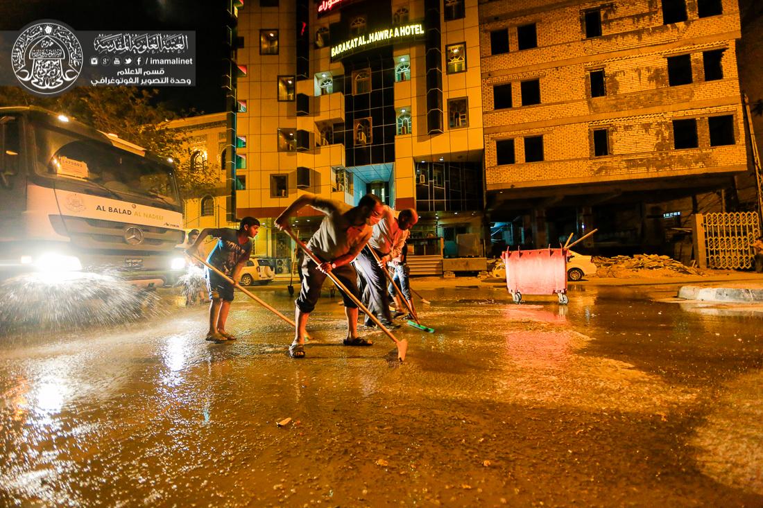 تقرير مصور : الامانة العامة للعتبة العلوية تقوم بحملة تنظيف شوارع المدينة القديمة  | 