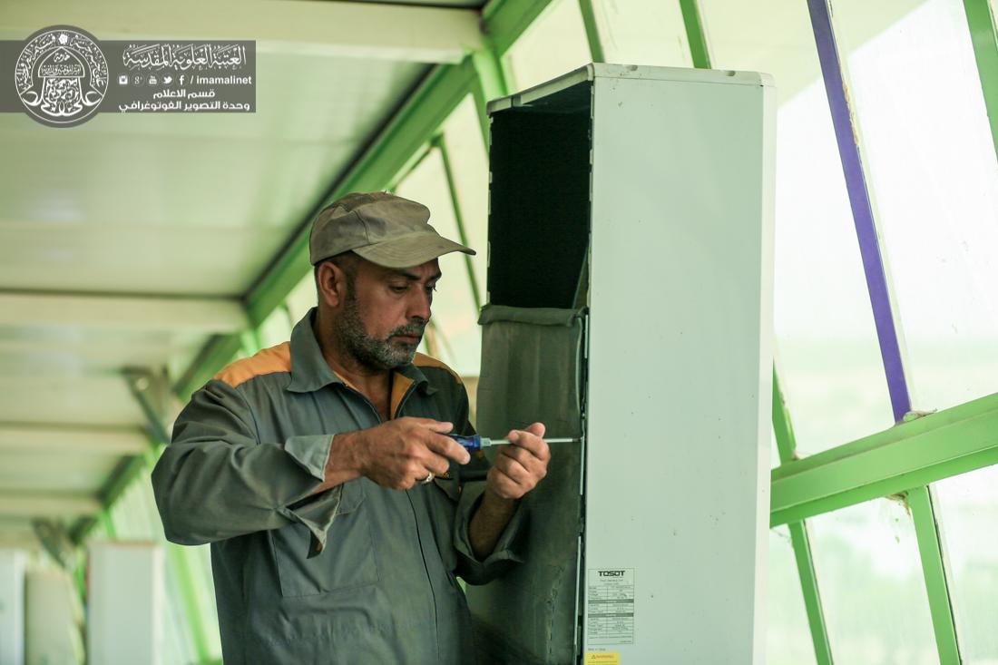 تقرير مصور : خدمات الزائرين في منطقة الحولي التابعة الى العتبة العلوية المقدسة  | 