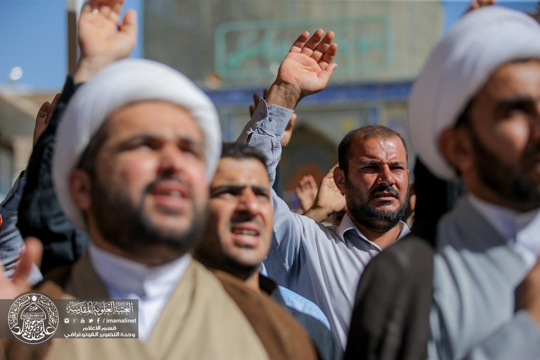 تقرير مصور : موكب العتبة العلوية المقدسة يجدد العزاء بذكرى اربعين المولى امير المؤمنين سلام الله علية  | 
