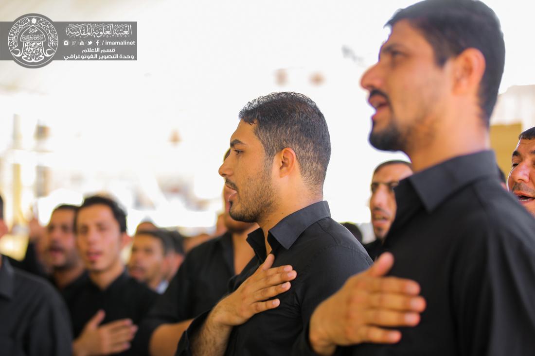 تقرير مصور : موكب العتبة العلوية المقدسة يجدد العزاء بذكرى اربعين المولى امير المؤمنين سلام الله علية  | 