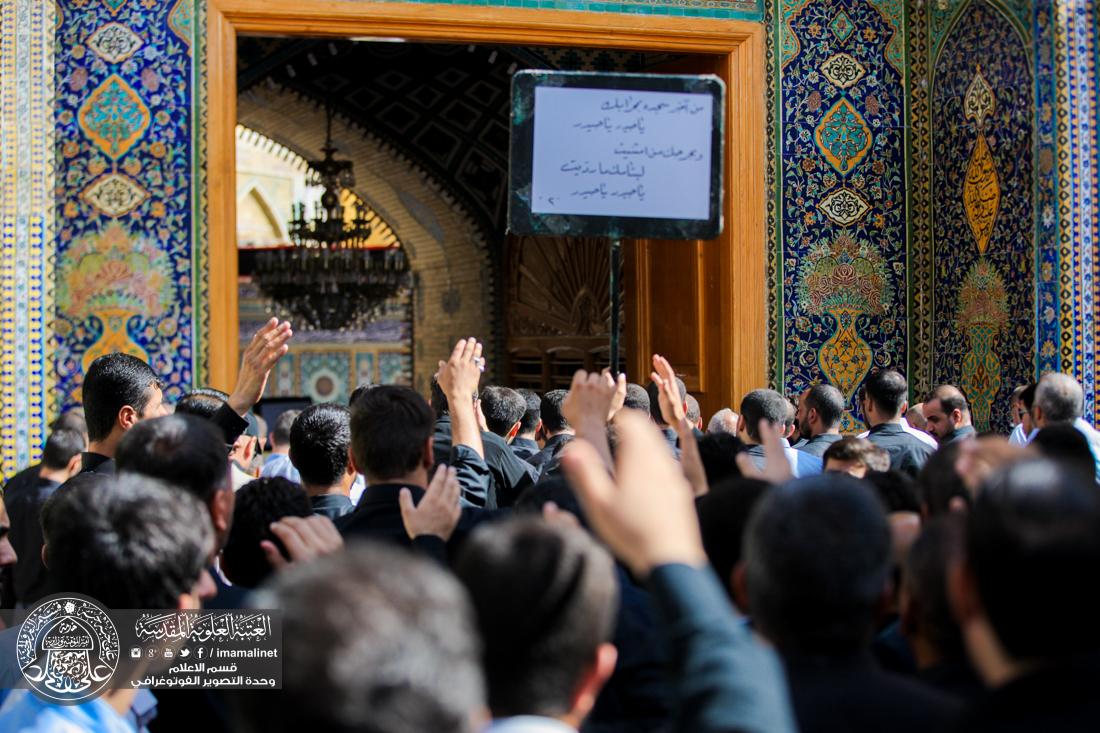 تقرير مصور : موكب العتبة العلوية المقدسة يجدد العزاء بذكرى اربعين المولى امير المؤمنين سلام الله علية  | 