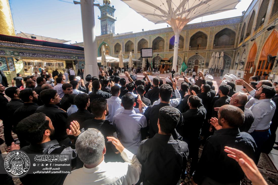 تقرير مصور : موكب العتبة العلوية المقدسة يجدد العزاء بذكرى اربعين المولى امير المؤمنين سلام الله علية  | 