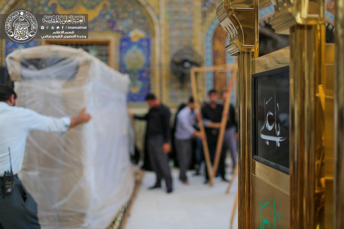 تقرير مصور : تنصيب القاطع الجديد من جهة باب القبلة وباب الطوسي في العتبة العلوية المقدسة | 