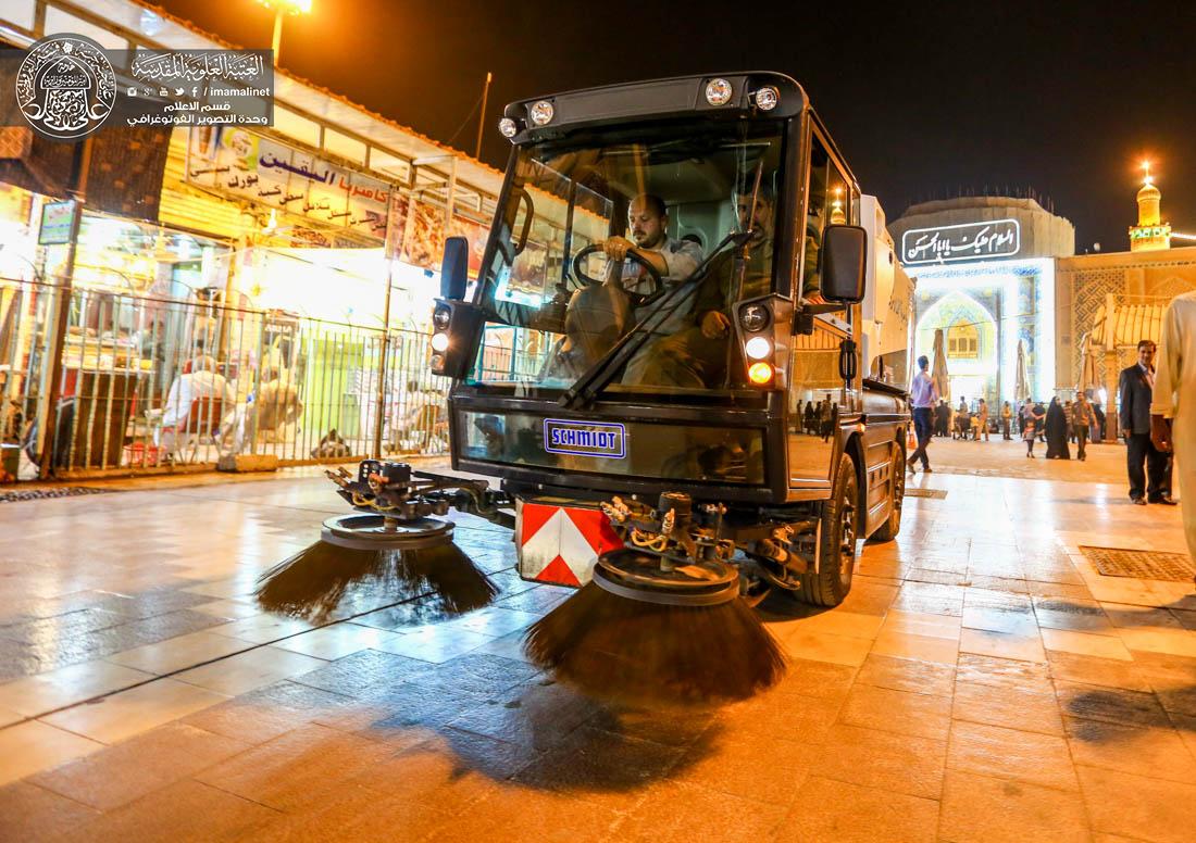 تقرير مصور : حملة تنظيف شوارع المدينة القديمة من قبل  العتبة العلوية المقدسة   | 
