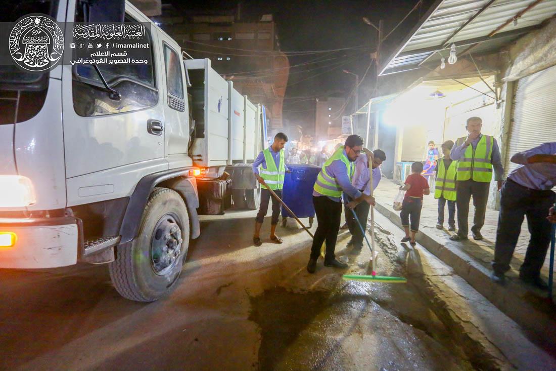 تقرير مصور : حملة تنظيف شوارع المدينة القديمة من قبل  العتبة العلوية المقدسة   | 