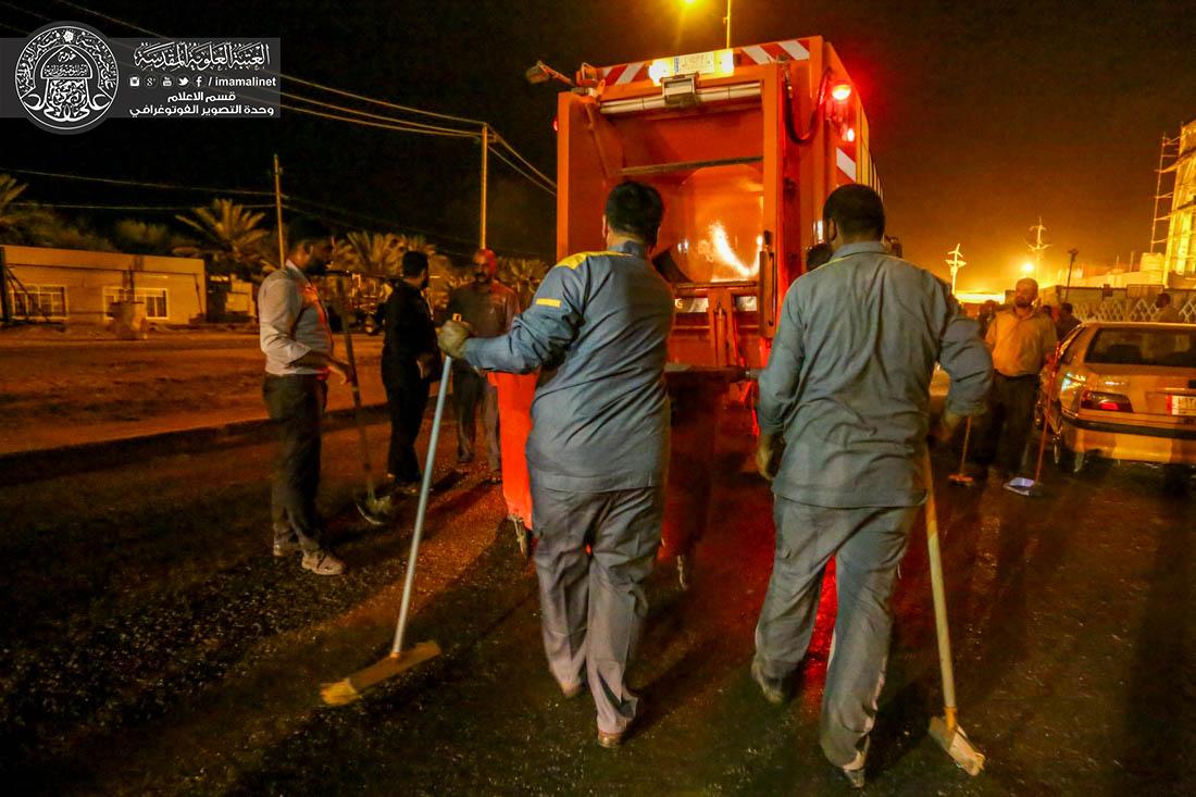 تقرير مصور : حملة تنظيف شوارع المدينة القديمة من قبل  العتبة العلوية المقدسة   | 