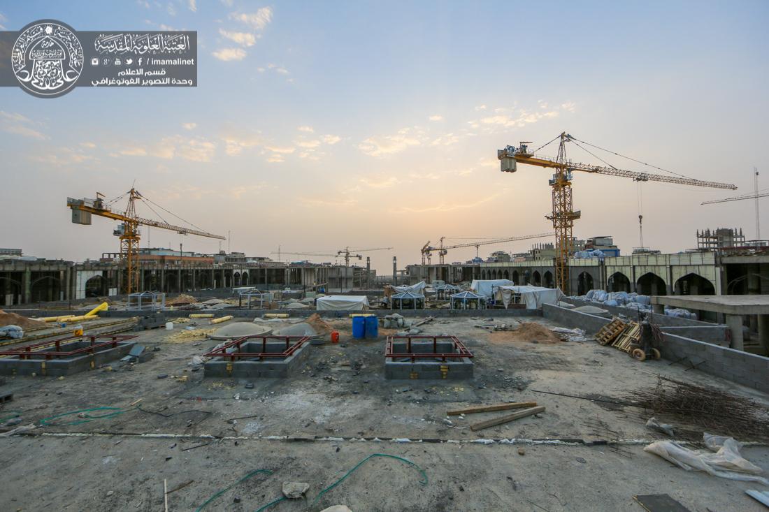 تقرير مصور : استمرار العمل في صحن فاطمة الزهراء سلام الله عليها ضمن مشروع التوسعة في العتبة العلوية المقدسة | 
