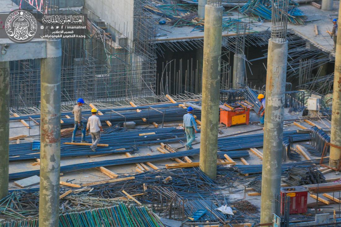 تقرير مصور : استمرار العمل في صحن فاطمة الزهراء سلام الله عليها ضمن مشروع التوسعة في العتبة العلوية المقدسة | 