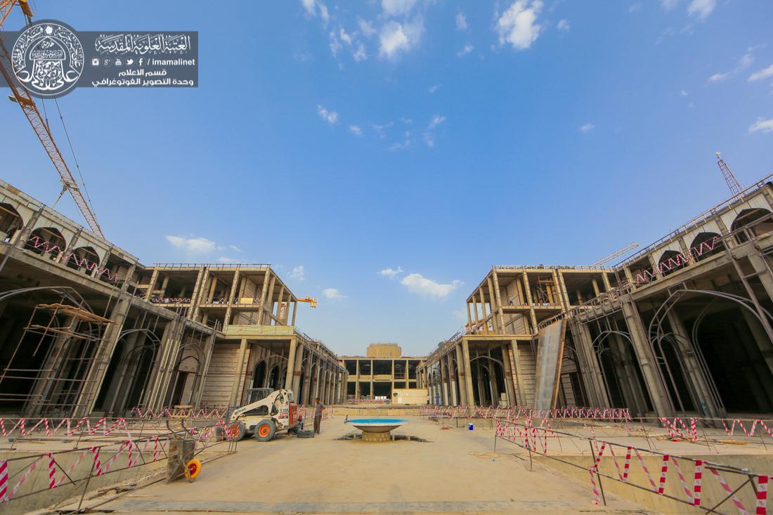 تقرير مصور : استمرار العمل في صحن فاطمة الزهراء سلام الله عليها ضمن مشروع التوسعة في العتبة العلوية المقدسة | 