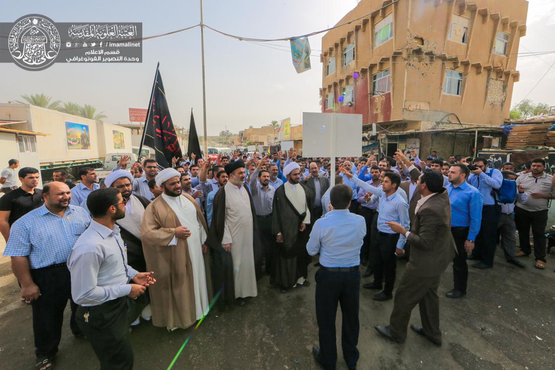 تقرير مصور : موكب العتبة العلوية المقدسة في زيارته الى مرقد الامامين العسكريين في سامراء | 