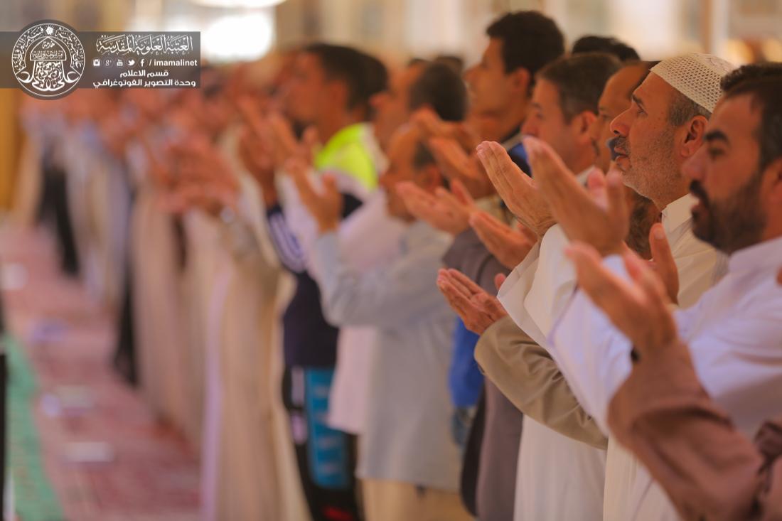 تقرير مصور : صلاة الظهر والعصر في اول ايام عيد الاضحى المبارك في العتبة العلوية المقدسة  | 