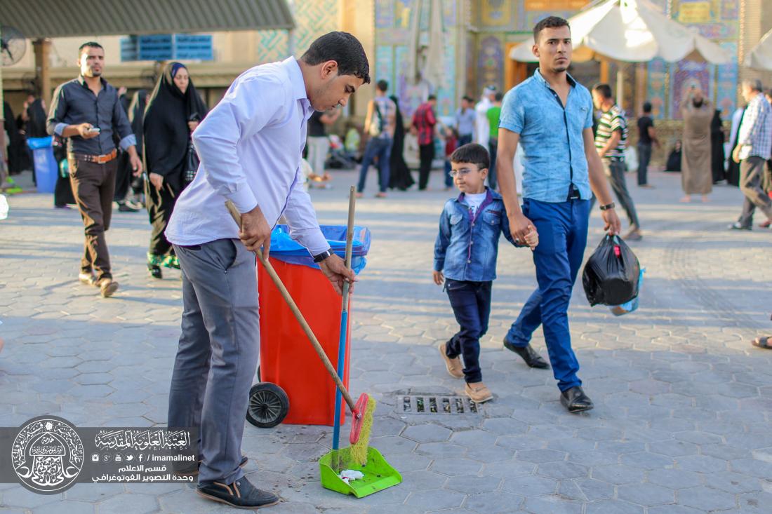 تقرير مصور : استنفار جميع اقسام العتبة العلوية المقدسة في خدمة زائري المولى امير المؤمنين سلام الله عليه طوال ايام عيد الاضحى المبارك  | 