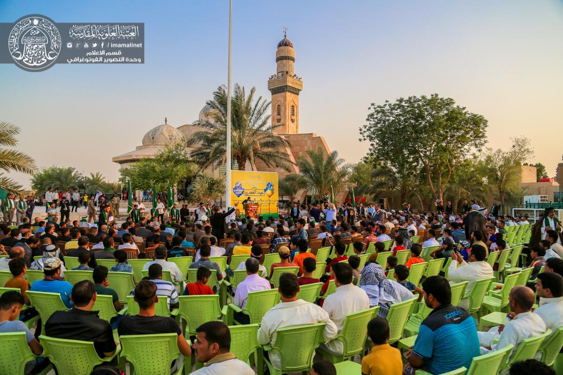 تقرير مصور : العتبة العلوية المقدسة تقيم مراسيم رفع راية الامام علي  سلام الله عليه في جامع خطوة الامام علي سلام الله عليه بمناسبة عيد الغدير الاغر  في البصره  | 