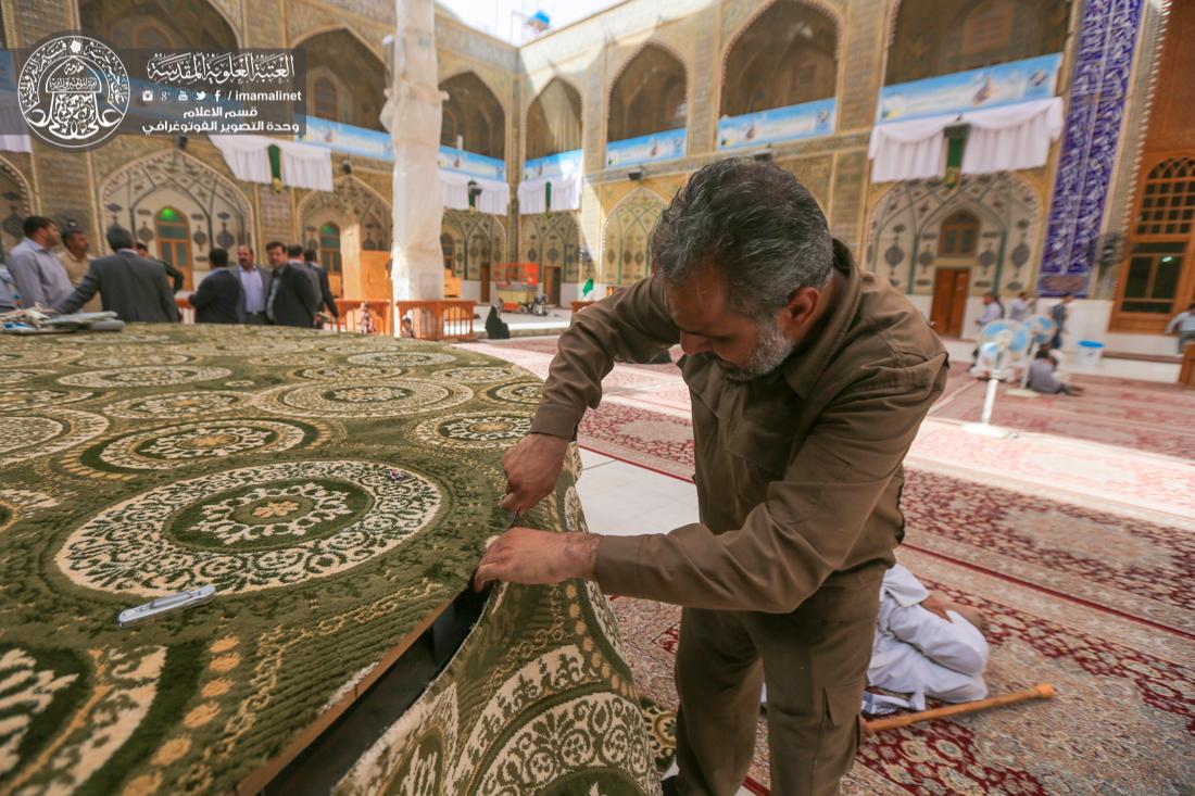 تقرير مصور : تحضيرات مهرجان الغدير في العتبة العلوية المقدسة | 