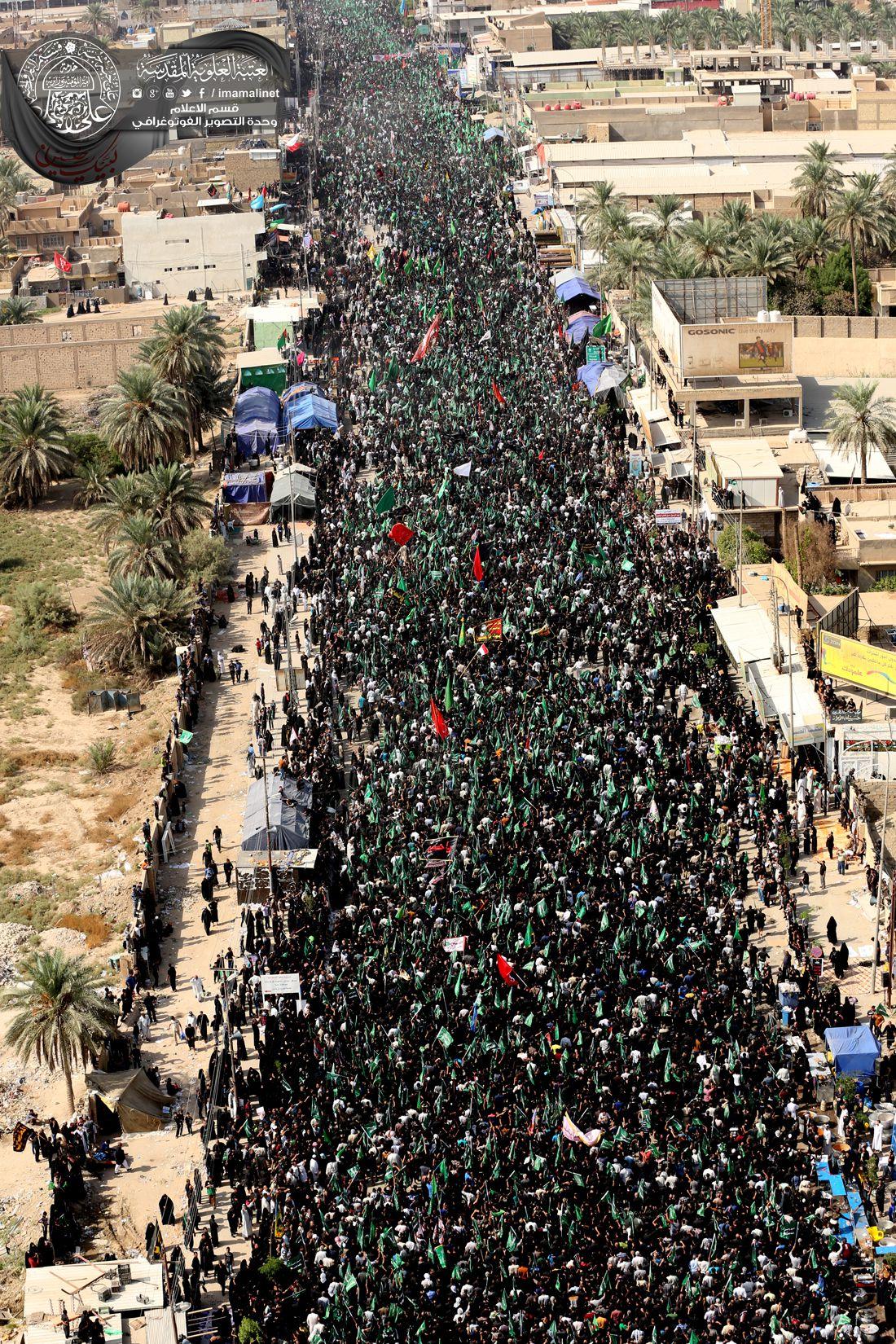 تقرير مصور : اجواء زياره العاشر من المحرم ومراسيم ركضة طويريج من الجو في كربلاء المقدسة | 