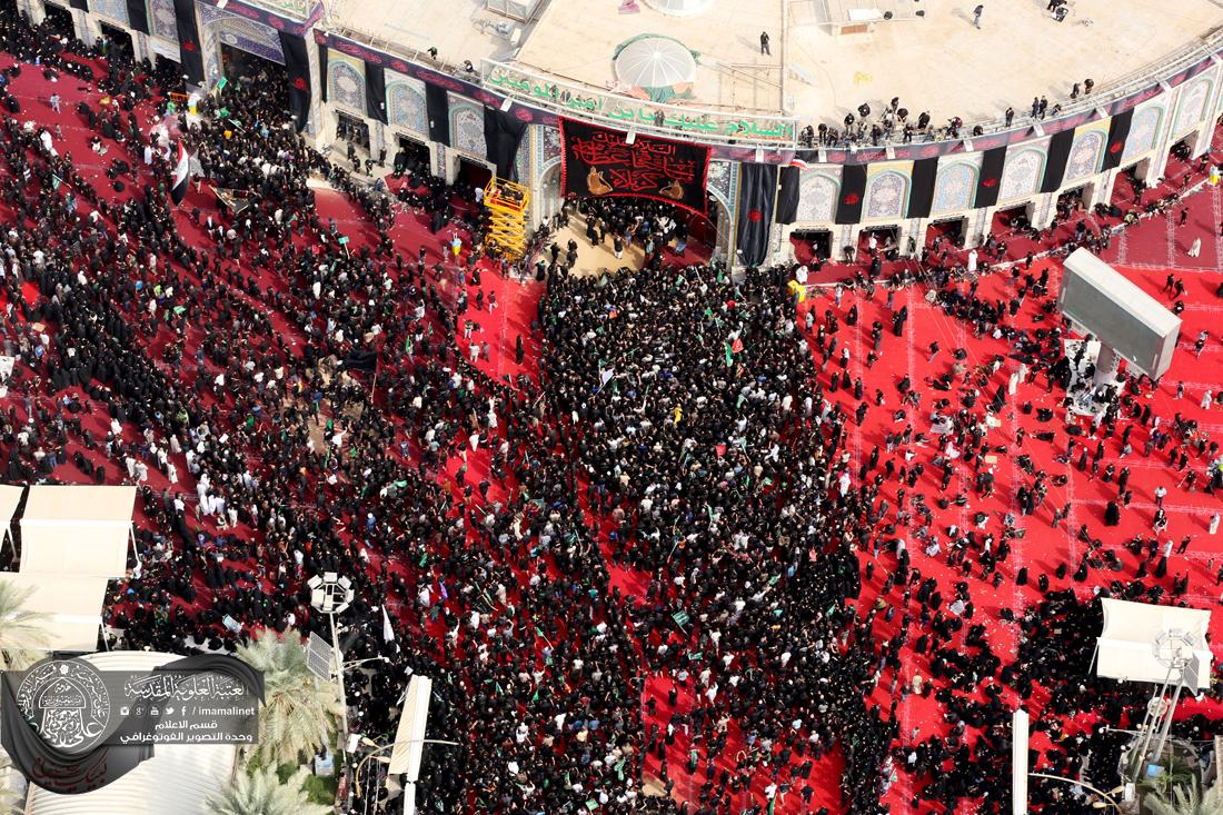 تقرير مصور : اجواء زياره العاشر من المحرم ومراسيم ركضة طويريج من الجو في كربلاء المقدسة | 