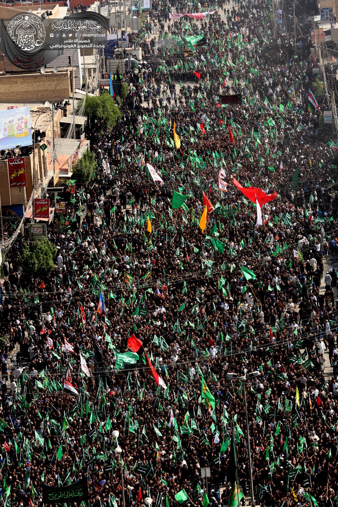 تقرير مصور : اجواء زياره العاشر من المحرم ومراسيم ركضة طويريج من الجو في كربلاء المقدسة | 