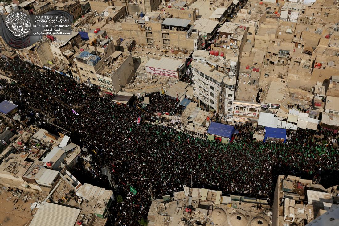 تقرير مصور : اجواء زياره العاشر من المحرم ومراسيم ركضة طويريج من الجو في كربلاء المقدسة | 