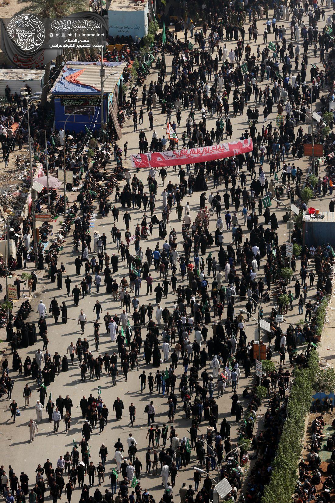 تقرير مصور : اجواء زياره العاشر من المحرم ومراسيم ركضة طويريج من الجو في كربلاء المقدسة | 