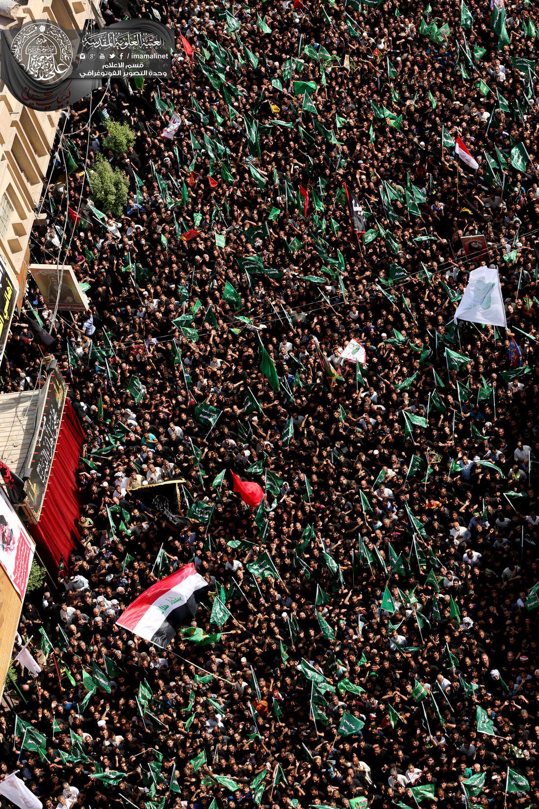 تقرير مصور : اجواء زياره العاشر من المحرم ومراسيم ركضة طويريج من الجو في كربلاء المقدسة | 