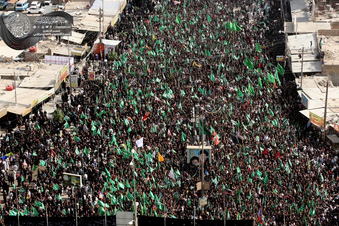 تقرير مصور : اجواء زياره العاشر من المحرم ومراسيم ركضة طويريج من الجو في كربلاء المقدسة | 