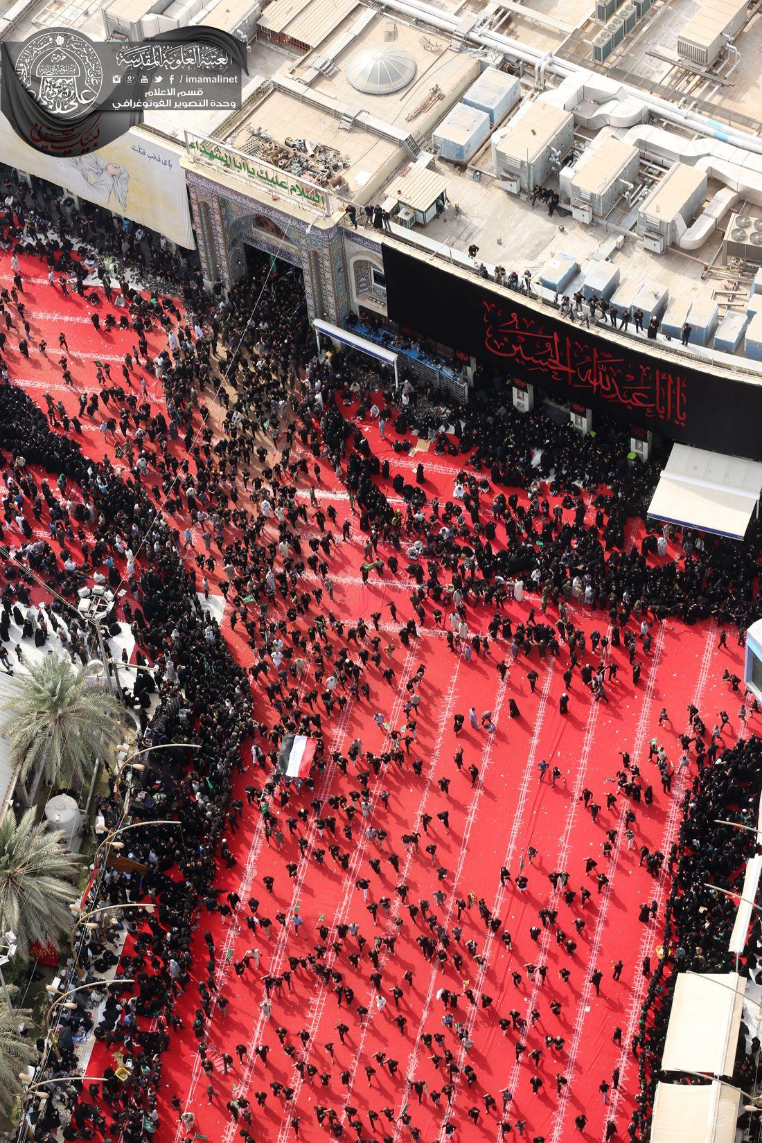 تقرير مصور : اجواء زياره العاشر من المحرم ومراسيم ركضة طويريج من الجو في كربلاء المقدسة | 