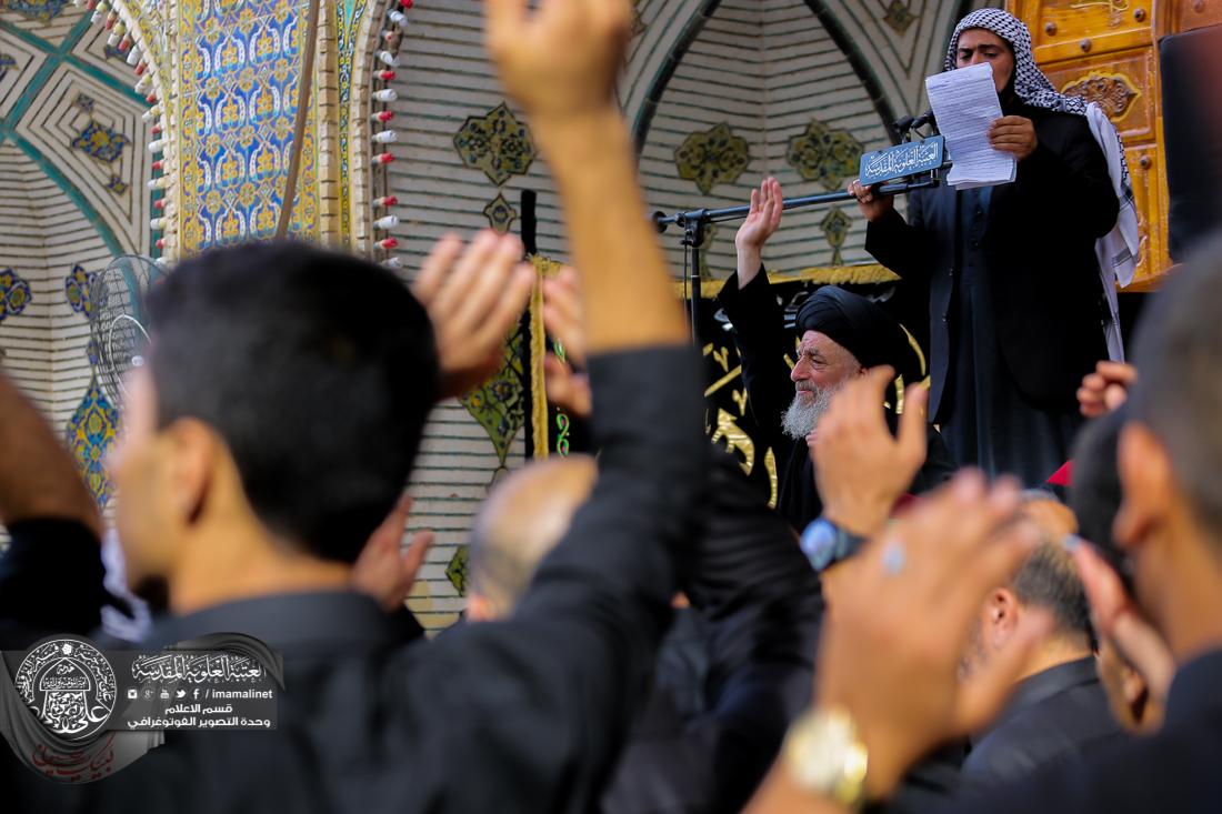 تقرير مصور : المؤمنون يحيون ليلة الحادي عشر من المحرم في مرقد الامام امير المؤمنين سلام الله عليه في العتبة العلوية المقدسة  | 