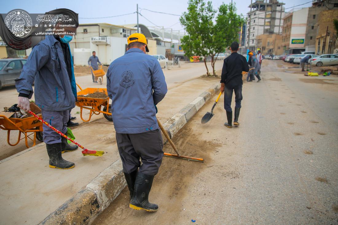 تقرير مصور : قسم الخدمات الخارجية في العتبة العلوية المقدسة يقيم حملة تنظيف في شوارع المدينة القديمة في النجف الاشرف | 