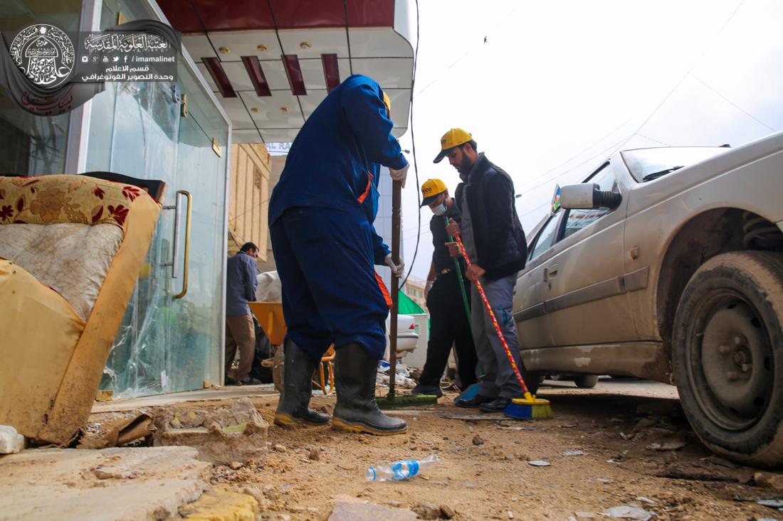 تقرير مصور : قسم الخدمات الخارجية في العتبة العلوية المقدسة يقيم حملة تنظيف في شوارع المدينة القديمة في النجف الاشرف | 