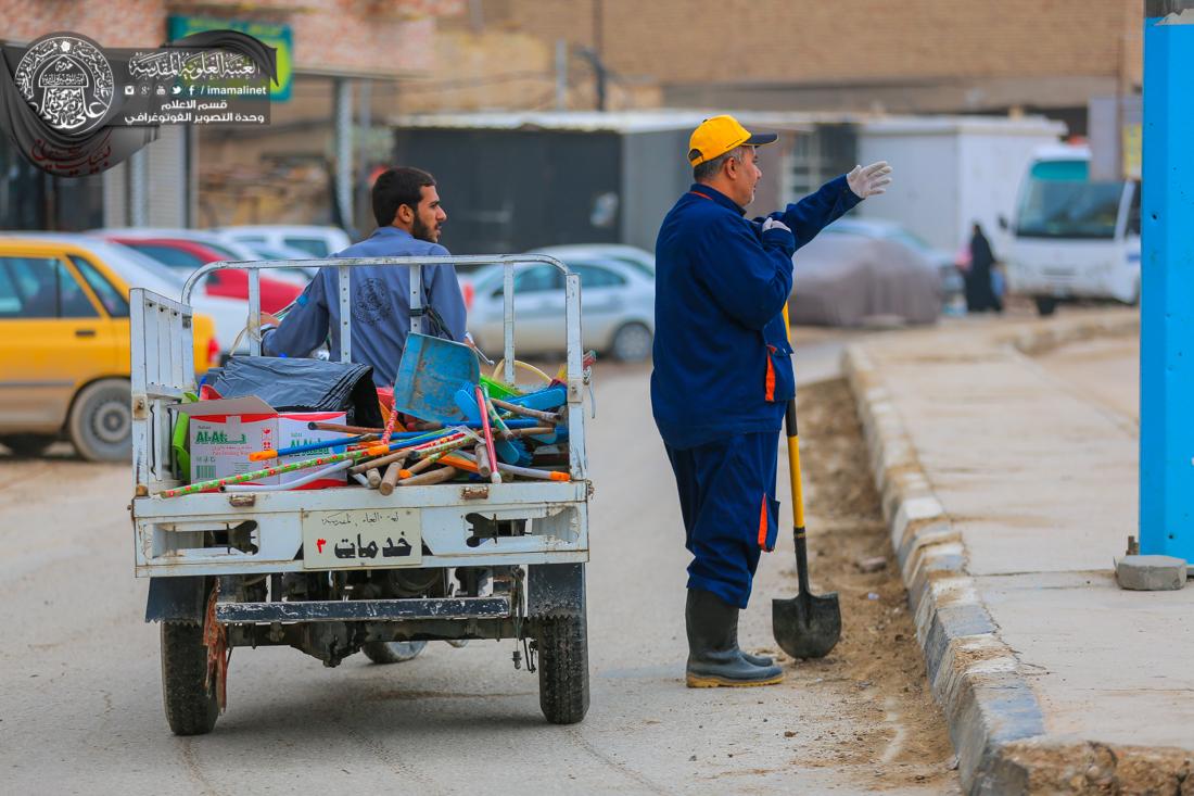 تقرير مصور : قسم الخدمات الخارجية في العتبة العلوية المقدسة يقيم حملة تنظيف في شوارع المدينة القديمة في النجف الاشرف | 