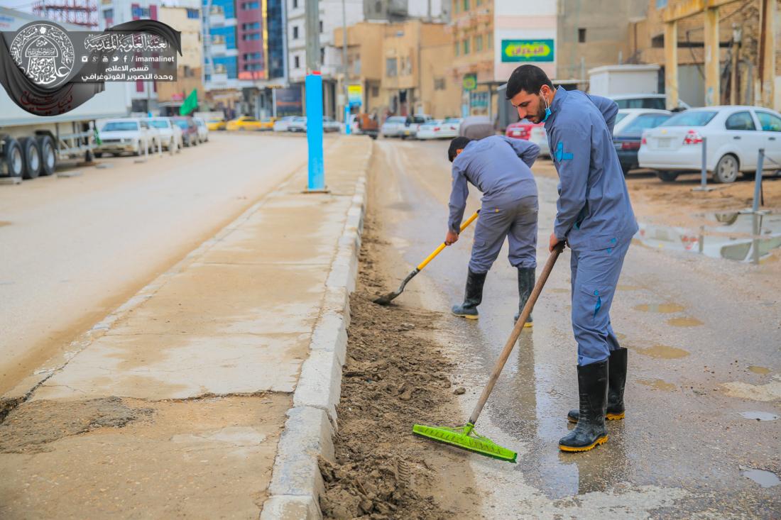 تقرير مصور : قسم الخدمات الخارجية في العتبة العلوية المقدسة يقيم حملة تنظيف في شوارع المدينة القديمة في النجف الاشرف | 