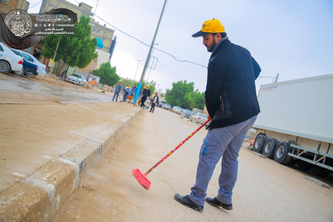 تقرير مصور : قسم الخدمات الخارجية في العتبة العلوية المقدسة يقيم حملة تنظيف في شوارع المدينة القديمة في النجف الاشرف | 