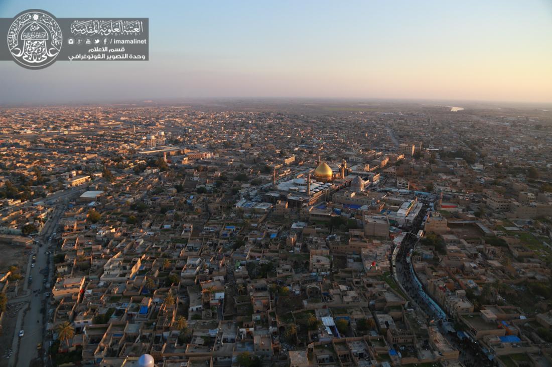 تقرير مصور : صور جوية لزيارة ذكرى استشهاد الامام الحسن العسكري سلام الله عليه | 